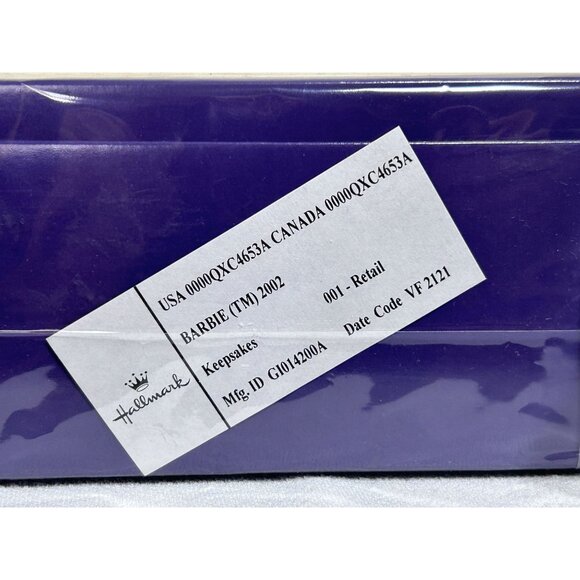 2002 Hallmark Keepsake Club Exclusive Barbie Porcelain Ornament - NIB - Picture 5 of 5